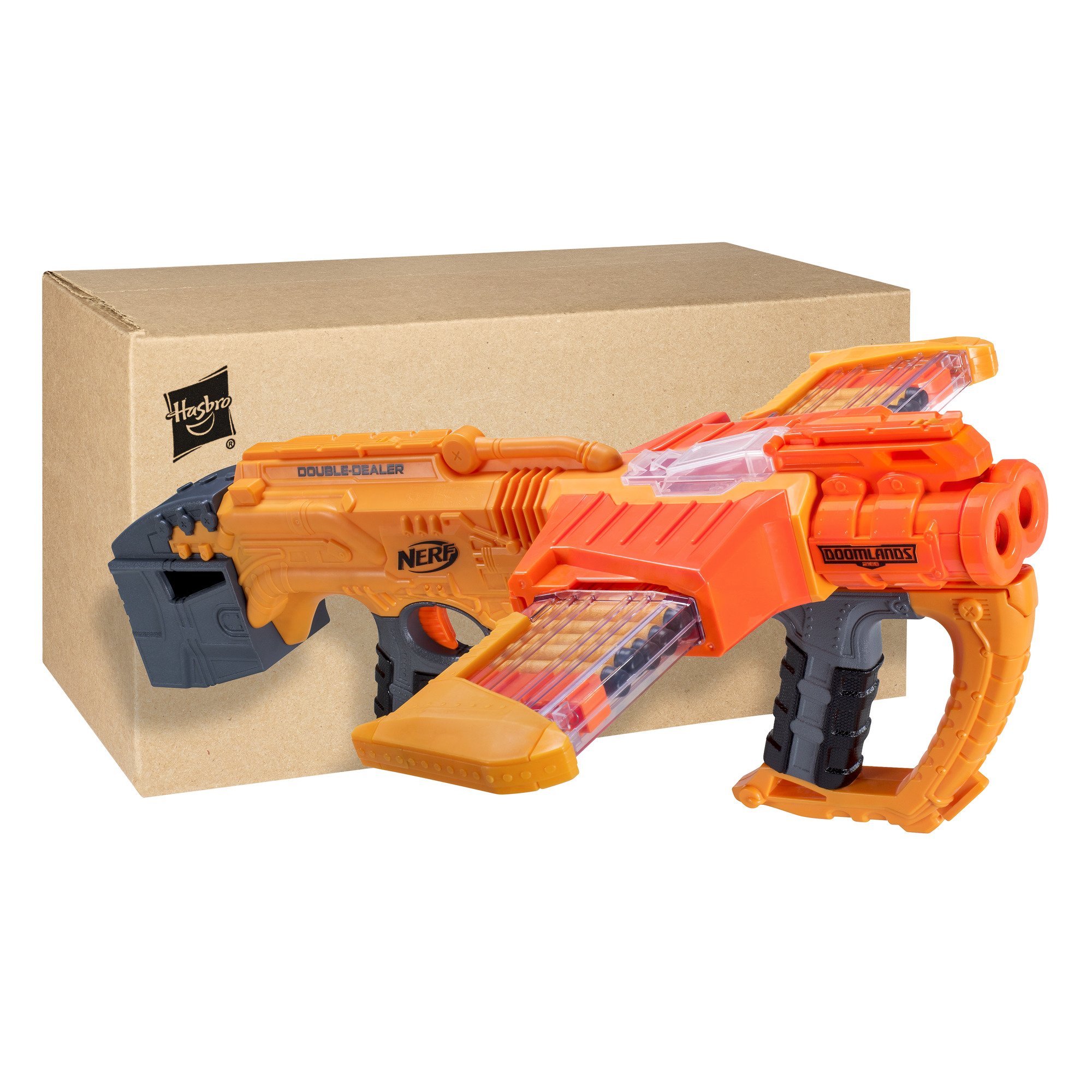 Double Dealer Nerf Doomlands Toy Blaster with Two 12-Dart Clips